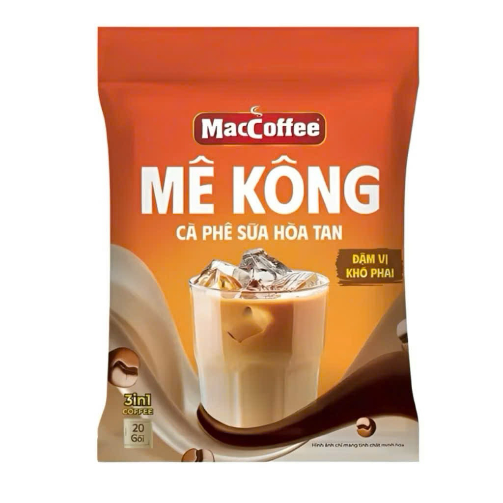 [CHÍNH HÃNG]Cà phê sữa maccoffee 3 in 1 mê kông 440g (túi 20 gói)...