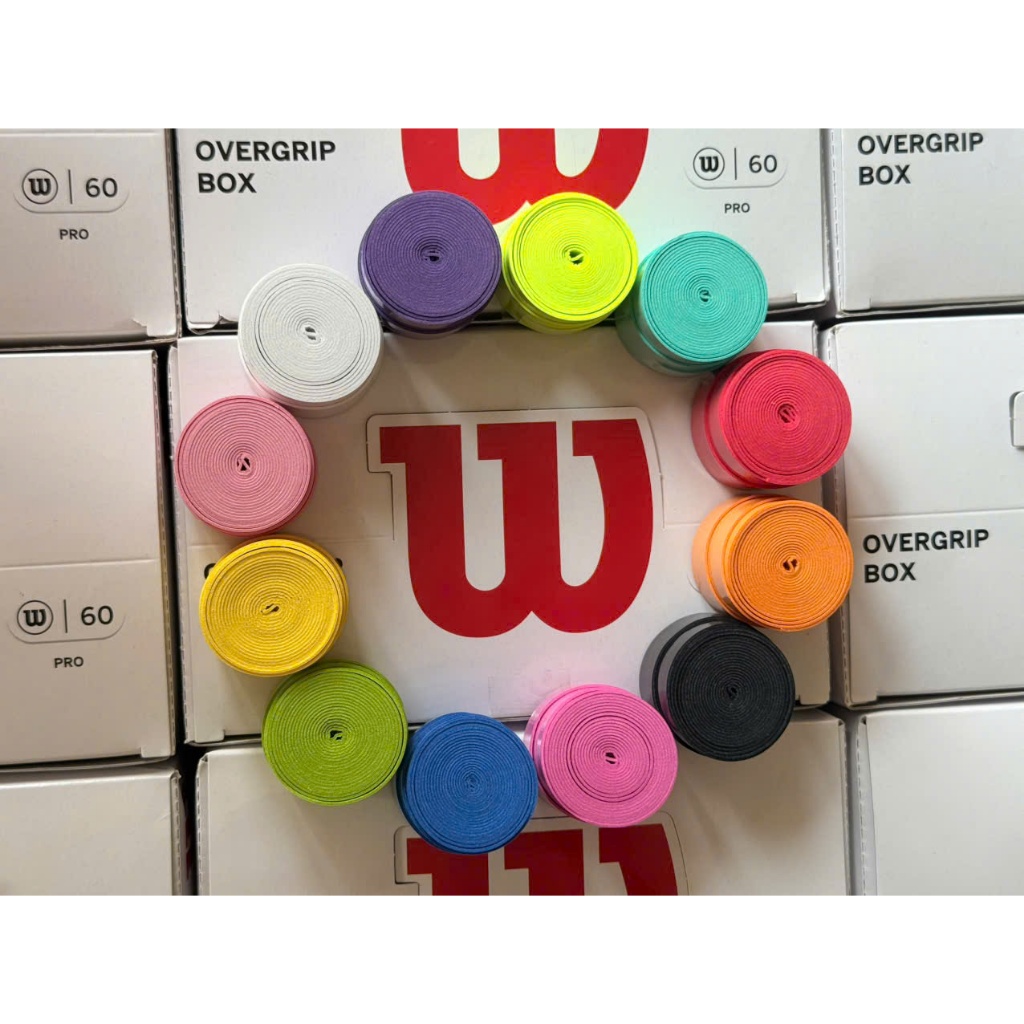 Cuốn Cán Vợt Wilson Pro Overgrip Hộp 60 Cuốn | Tennis, Pickleball, Cầu Lông | Chống Trơn