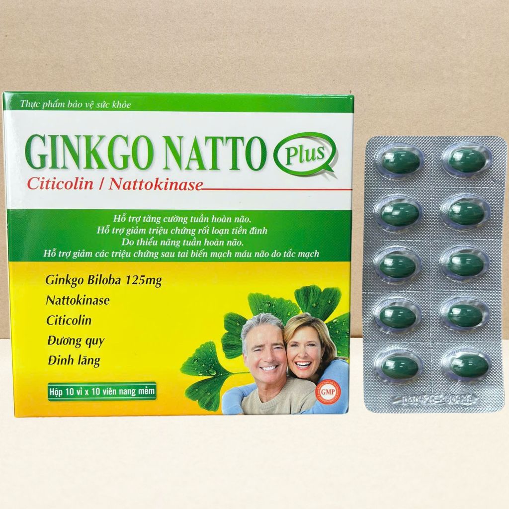 Ginkgo Natto Plus Vàng - Rostex - Vinaphar - Vitamin Chữa Lành
