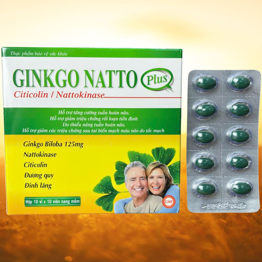 Ginkgo Natto Plus Vàng - Rostex - Vinaphar - Vitamin Thanh Lọc