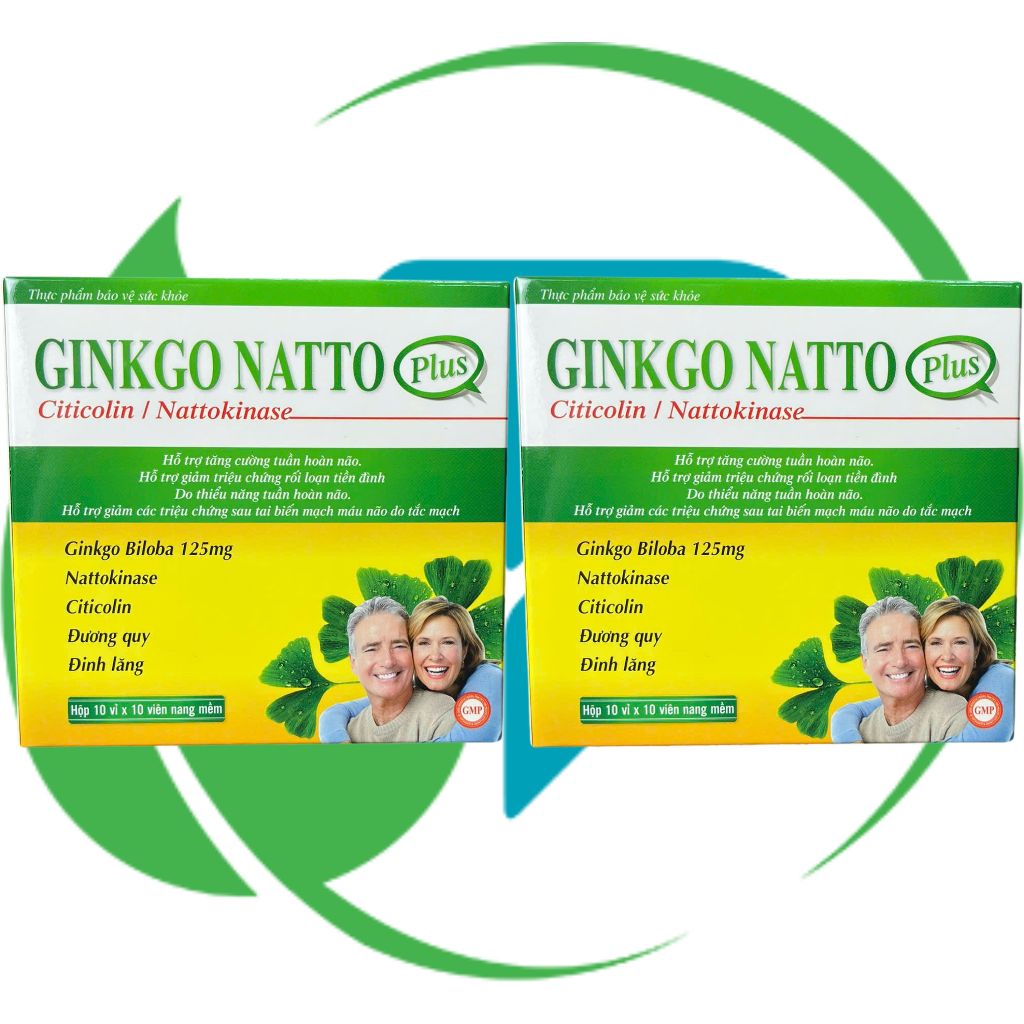 Combo 2 Hộp Ginkgo Natto Plus Vàng - Rostex - Vinaphar - Vitamin Phục Hồi