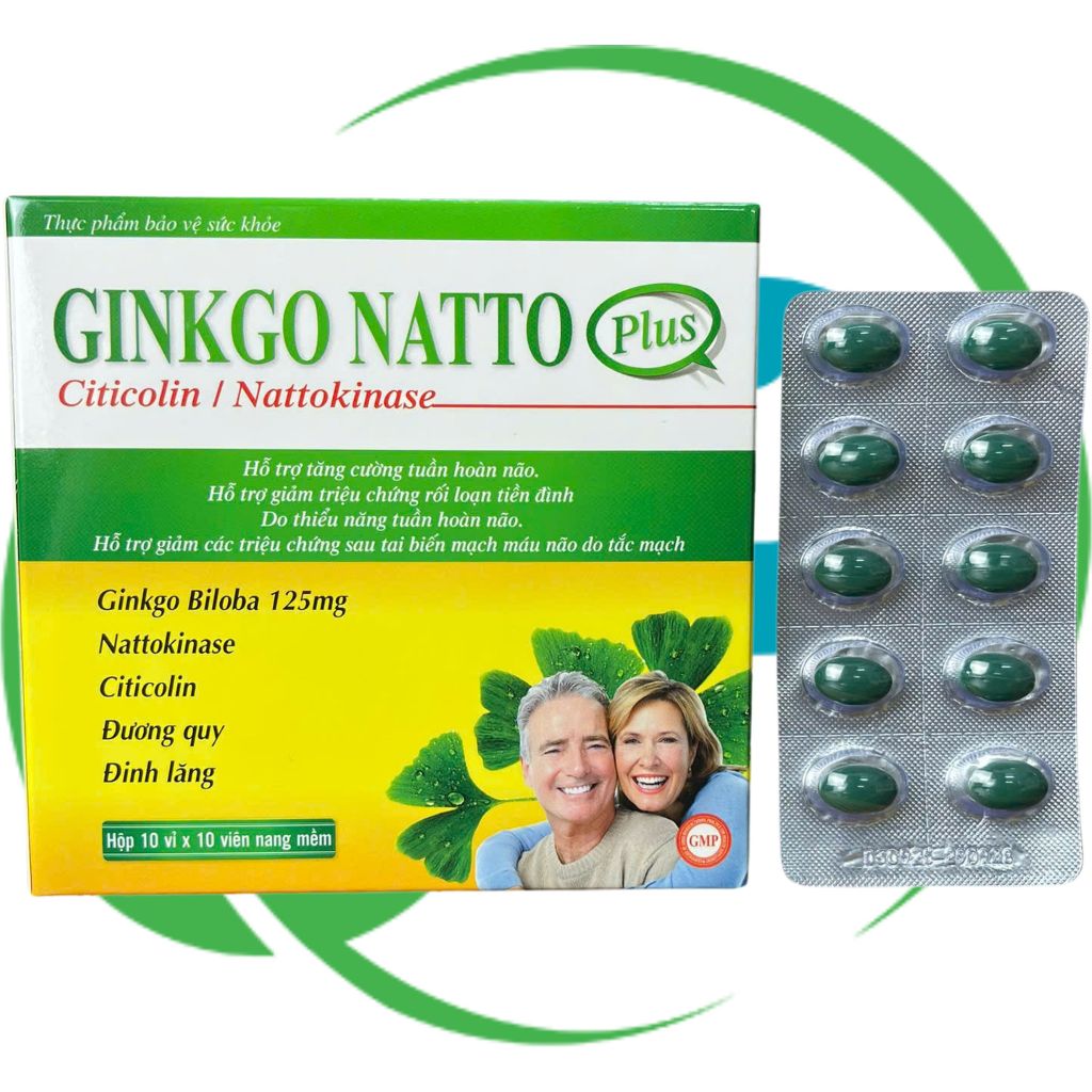 Ginkgo Natto Plus Vàng - Rostex - Vinaphar - Vitamin Phục Hồi