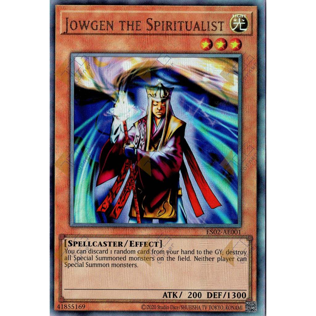 Thẻ bài Yugioh chính hãng: Jowgen the Spiritualist - ES02-AE001