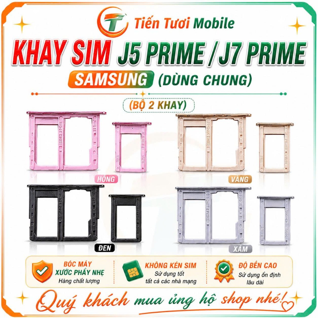 Khay sim J7 prime ,j5 prime Samsung (bộ 2 khay) bóc máy xước nhẹ