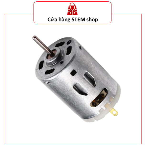 Động Cơ DC 385 (6V-24V) Tốc Độ Cao - Motor 385 Siêu Khỏe Cho Máy Sấy, Súng Nhiệt, Máy Khoan Mini, Đồ