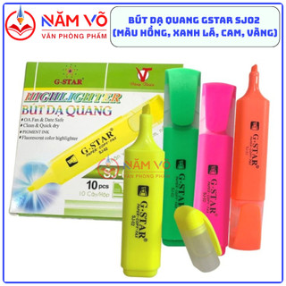 SỈ _ [SJ02] HỘP 10 Cây Cùng Màu Bút Highlight / Bút Đánh Dấu / Bút Ghi Nhớ / Bút Dạ Quang Highlighter Gstar G-Star SJ-02
