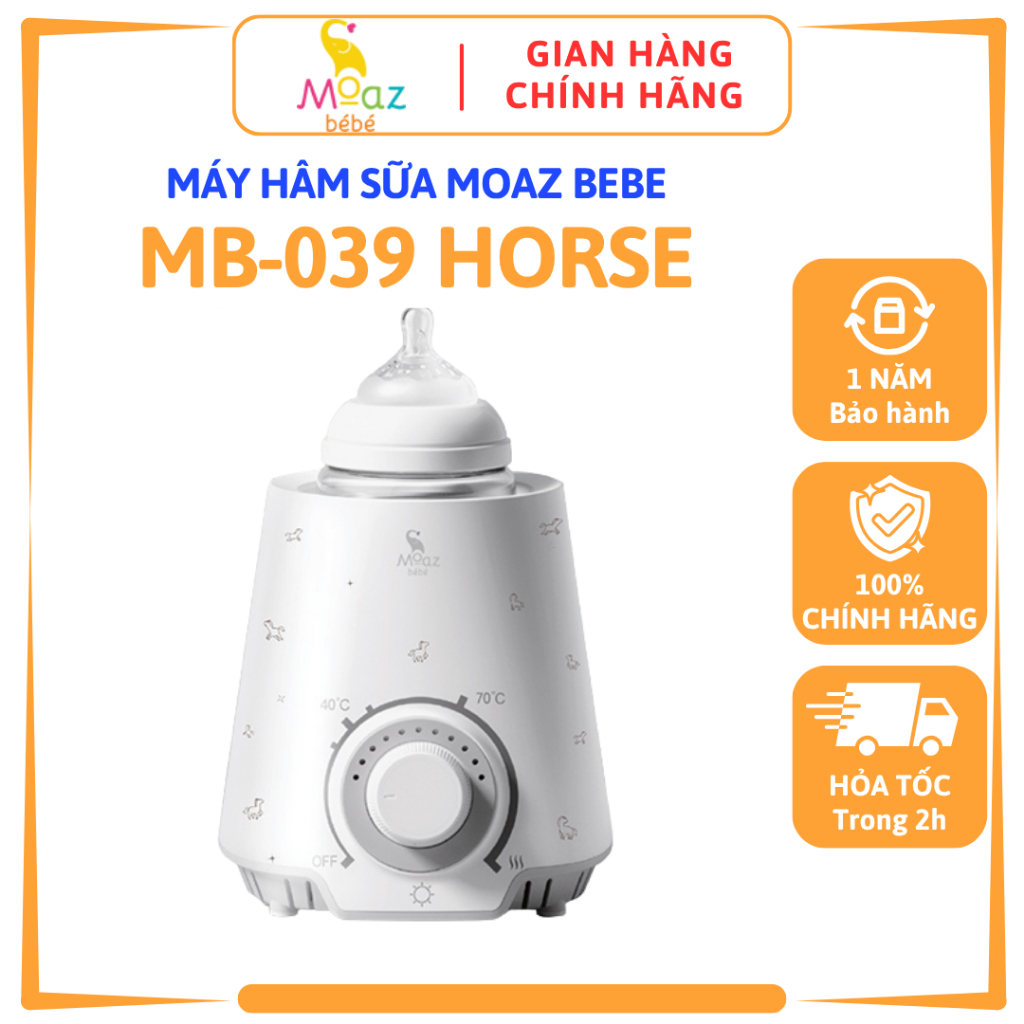 Máy hâm sữa tiệt trùng Moaz BéBé MB039 Horse, hâm sữa, tiệt trùng hâm nóng đồ ăn