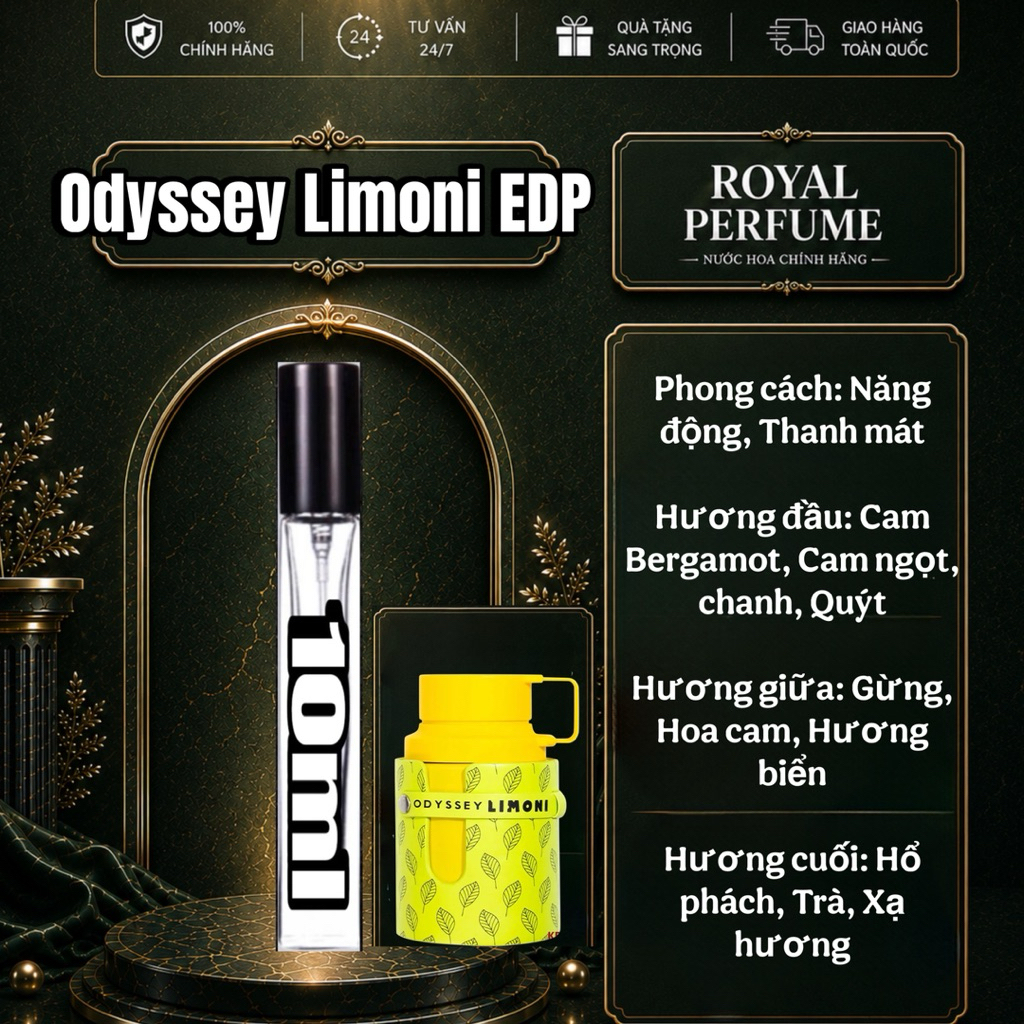 10ml Odyssey Limoni - EDP | Royal Perfume