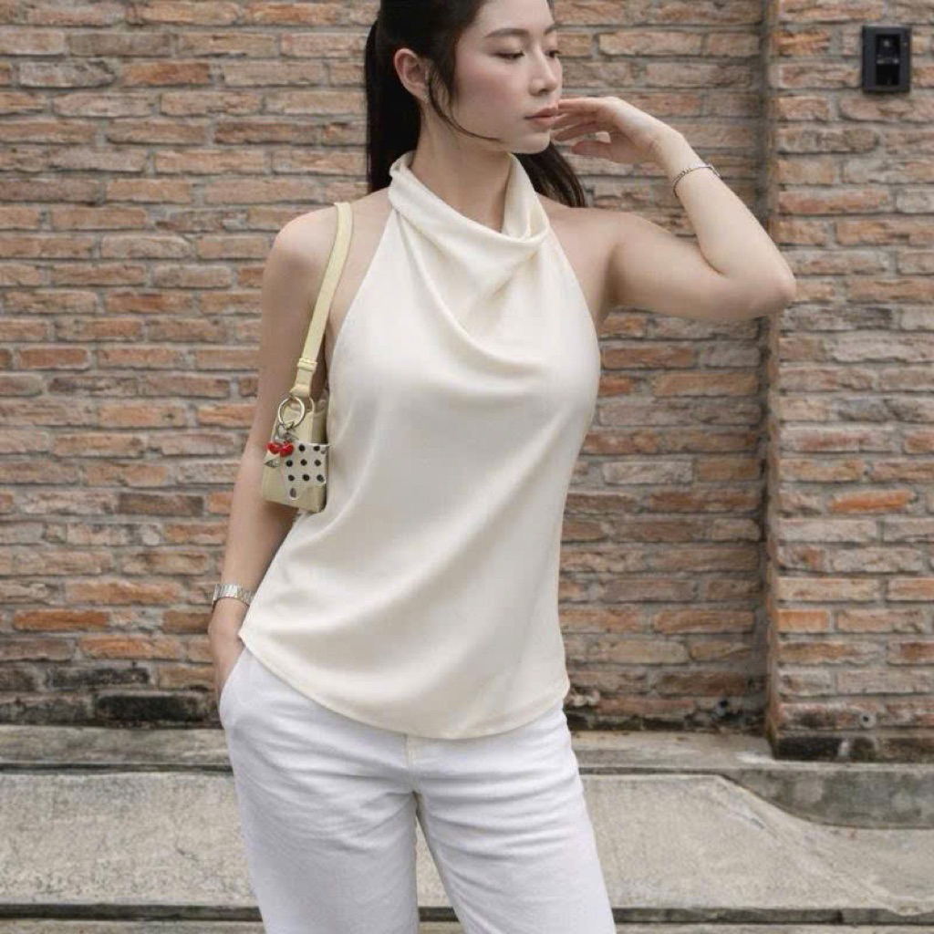 [Bambi] Áo lụa cổ đổ Ver.1 ( 4 màu) | BigBuy360 - bigbuy360.vn