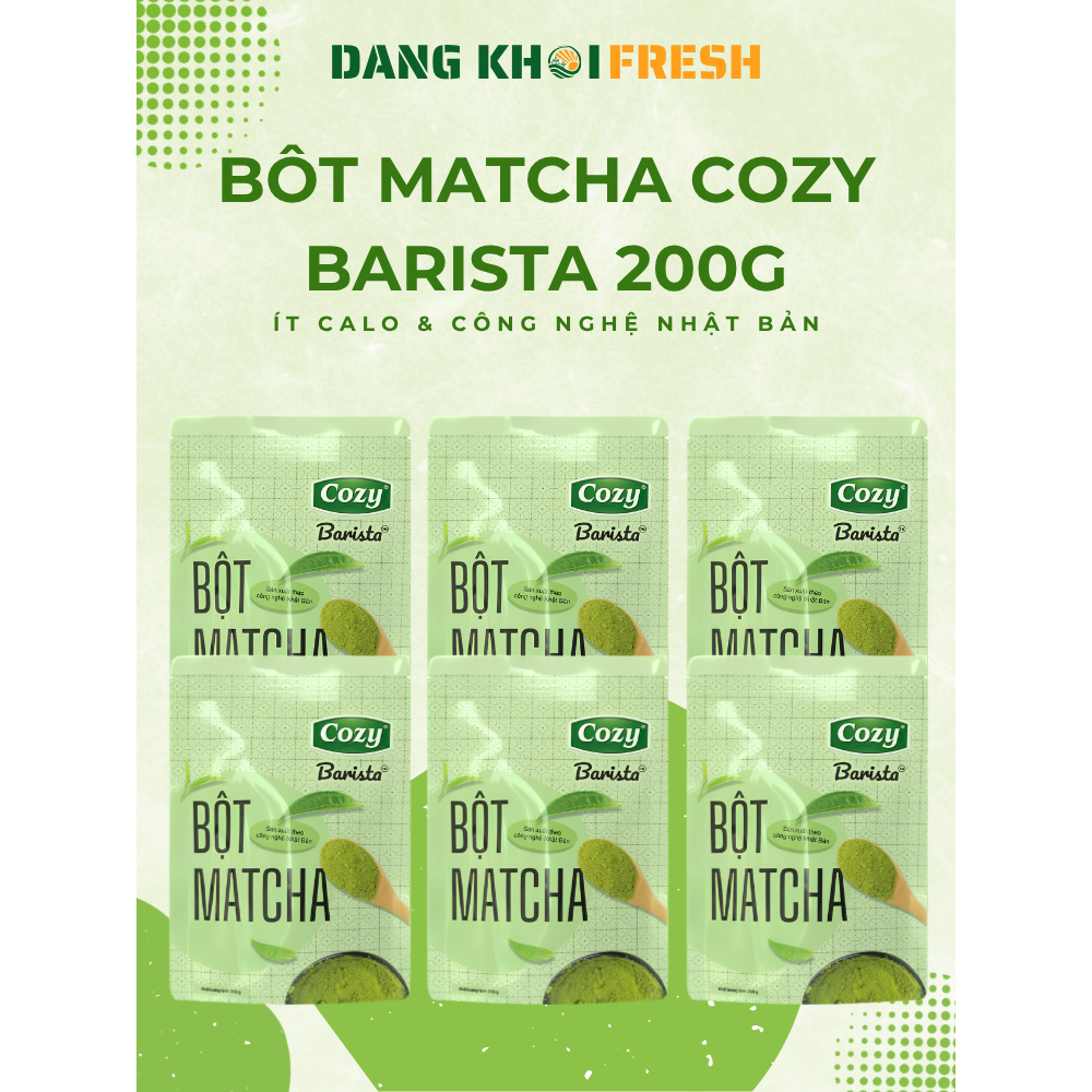 Combo 10 Túi Bột Matcha Cozy Barista 200g Bột Trà Xanh Cozy Pha Chế Matcha Latte Coldwisk Chính Hãng