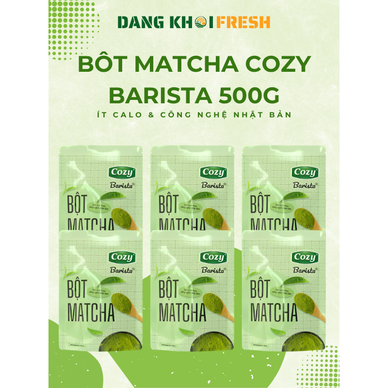 Combo 10 Túi Bột Matcha Cozy Barista 500g Bột Trà Xanh Cozy Pha Chế Matcha Latte Coldwisk Chính Hãng