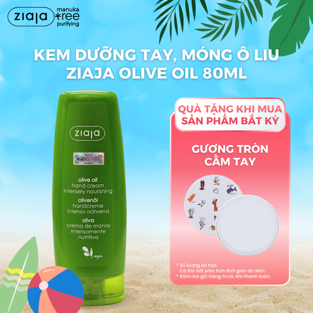 Kem Tay Ziaja, Kem Dưỡng Tay Và Móng Ô liu Ziaja 80ml Olive Oil Hand Cream Intensely Nourishing