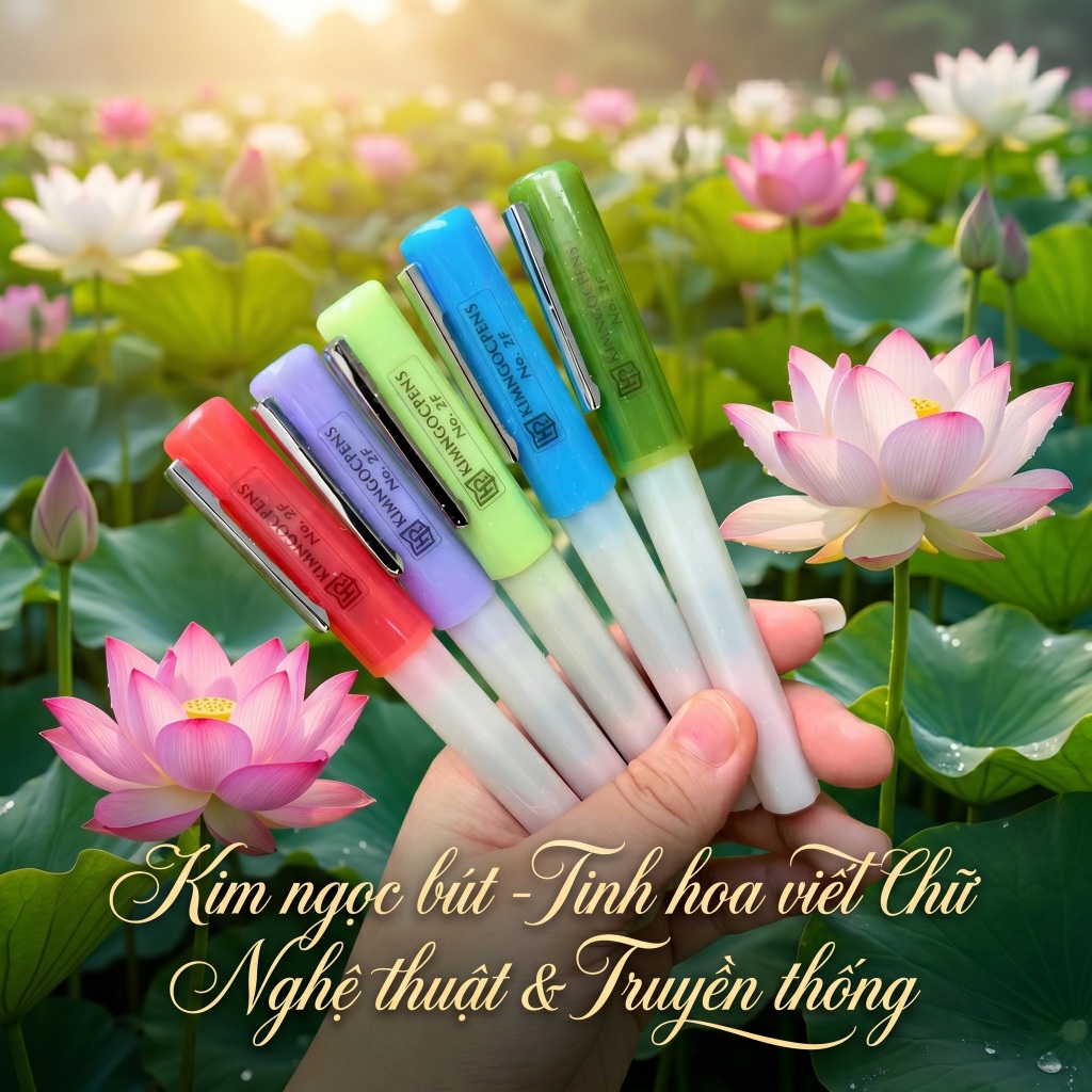 Bút Kim Ngọc No2F (No.2F) lá tre thanh đậm cho người mới viết