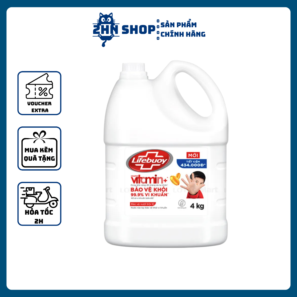 Nước Rửa Tay Lifebuoy Can 4KG