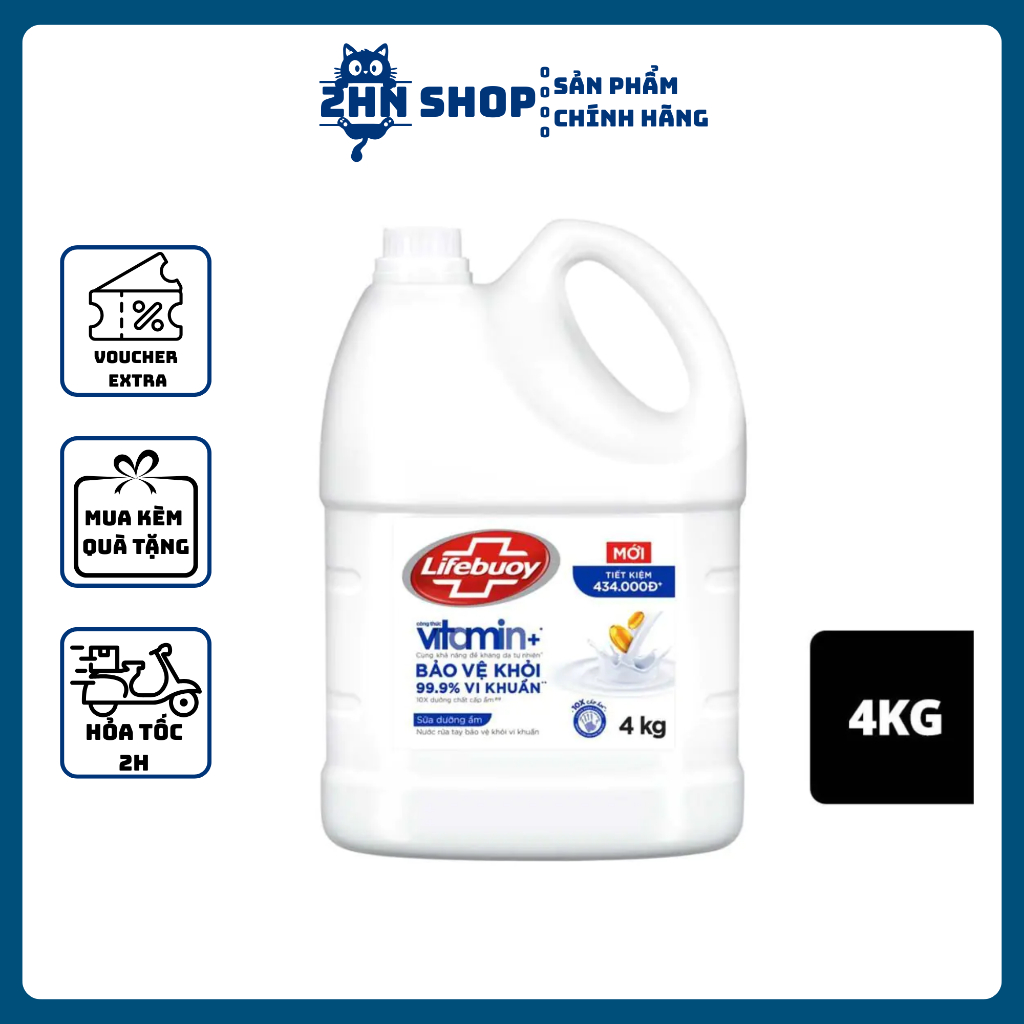 Nước Rửa Tay Lifebuoy Can 4KG XANH