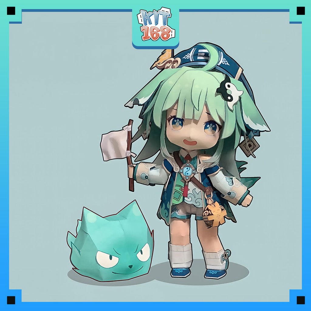 Mô hình giấy Anime Game Chibi Huohuo - Honkai