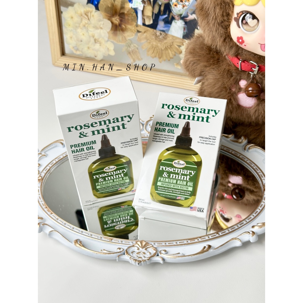 (Hàng Mỹ) Tinh Dầu Kích Thích Mọc Tóc, Giảm Rụng Difeel Biotin 210ml