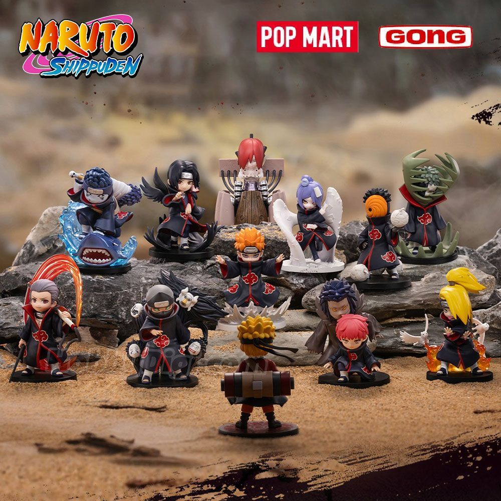 [CHÍNH HÃNG] Blindbox POP MART x GONG Naruto Shippuden Battle of Akatsuki - Mô Hình cuộc chiến Akats