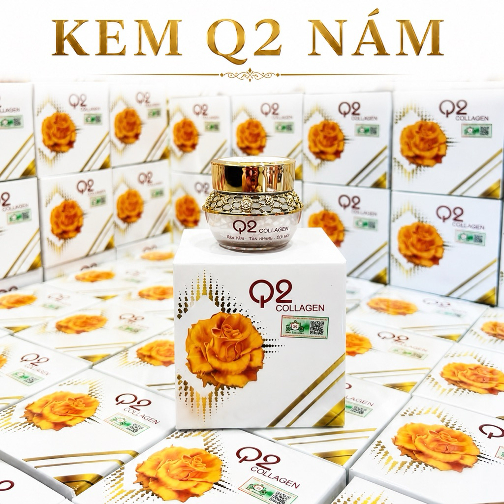 KEM Q2 NÁM COLLAGEN - GIÚP LOẠI BỎ NÁM - TÀN NHANG - ĐỒI MỒI - DƯỠNG TRẮNG SÁNG DA