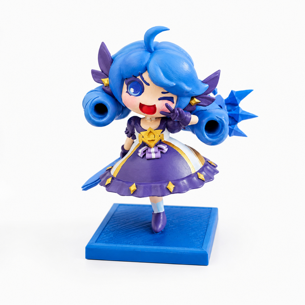 Mô Hình Chibi Gwen TFT 12cm Resin/FDM Sơn Thủ Công Trang Trí Bàn Làm Việc