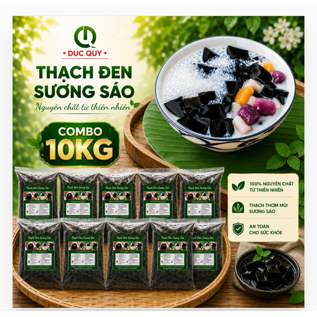 [ComBo 10kg] Bột Thạch Đen "sương sáo"