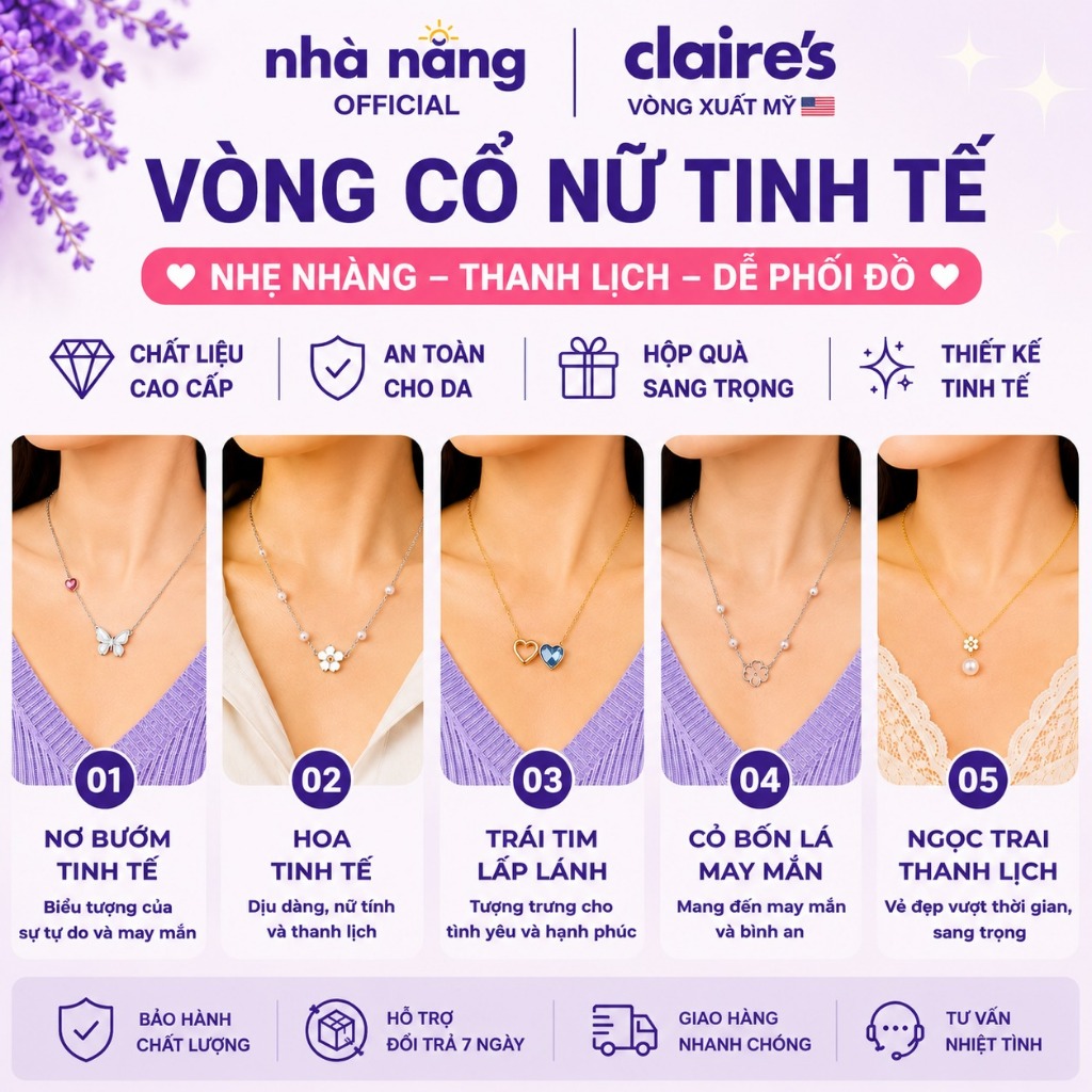 🌸 VÒNG CỔ CLAIRE'S XUẤT MỸ | NHÀ NẮNG OFFICIAL 🌸