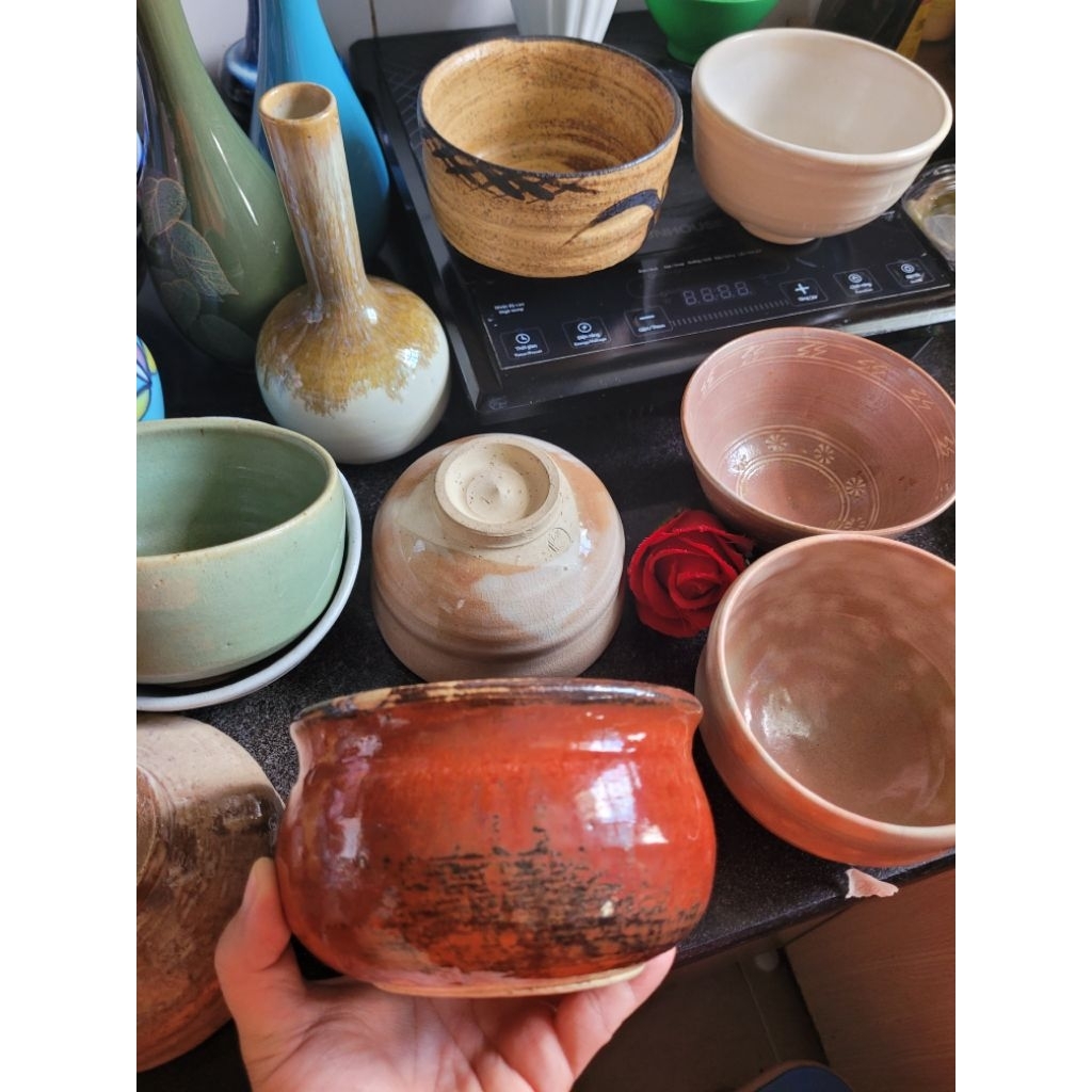 Chawan bizen, Kyo , Hagi , Kutani, Raku Bát trà Gốm nhật xưa đẹp lạ