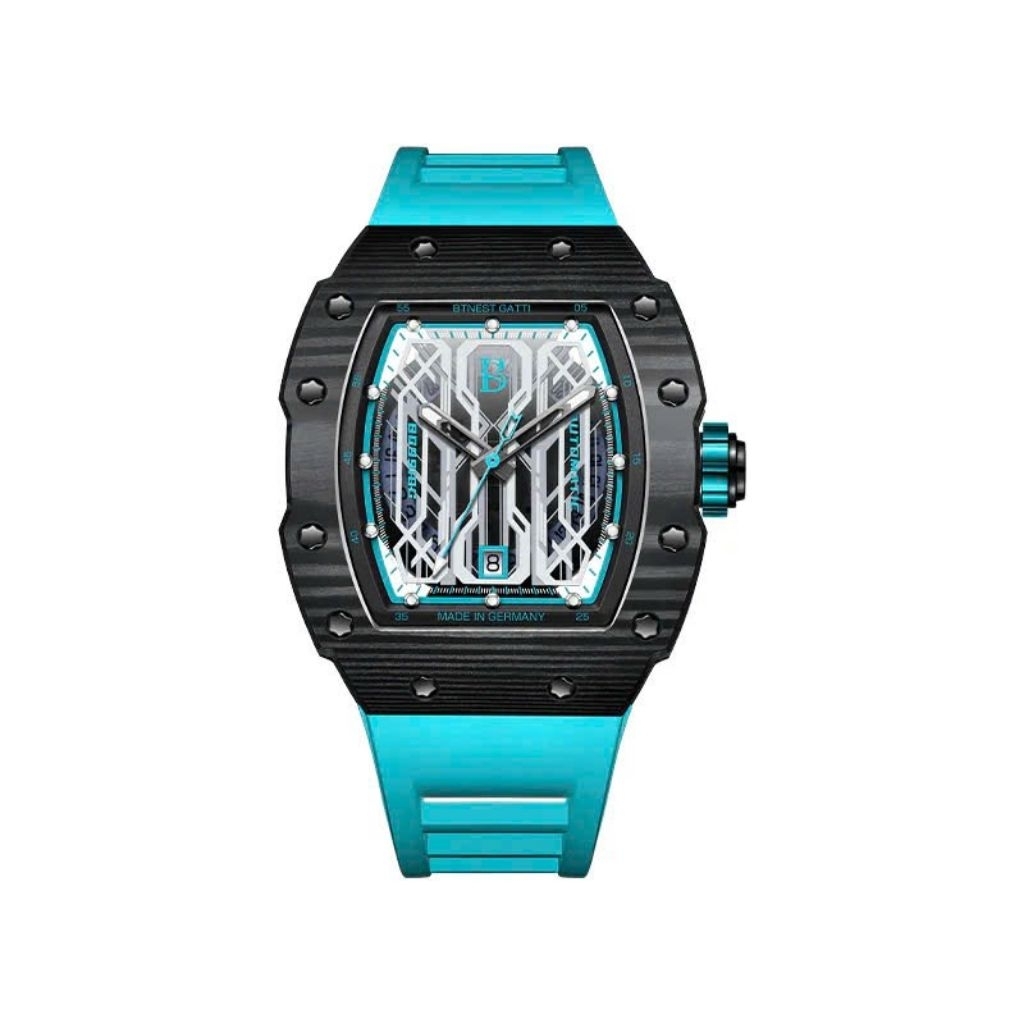 [Chính Hãng 100%] Đồng Hồ Nam Bonest Gatti BG9916 (9916) Carbon Fiber Automatic Kính Sapphiare Siz 4