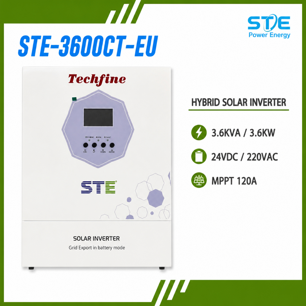 INVERTER HYBRID NĂNG LƯỢNG MẶT TRỜI 3.6KW – STE-36CT-EU ( CT )