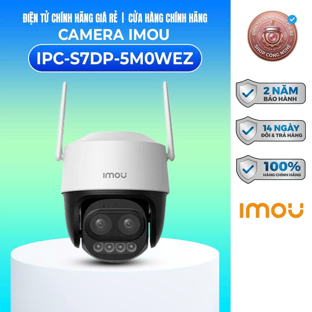 Camera Wifi ngoài trời quay quét zoom IPC-S7DP-5M0WEZ IMOU Cruiser Z 3K 5MP Zoom 12x siêu nét, xoay 