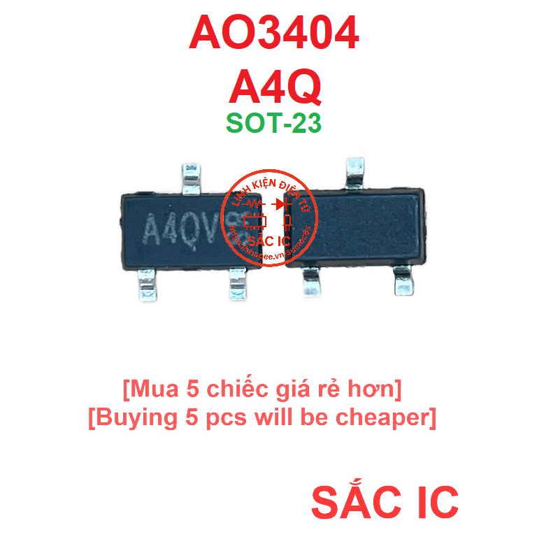 [A313] AO3404 3404 A4Q A4QV A4 ic nguồn trên bo mạch - Mới nguyên bản - Original NEW
