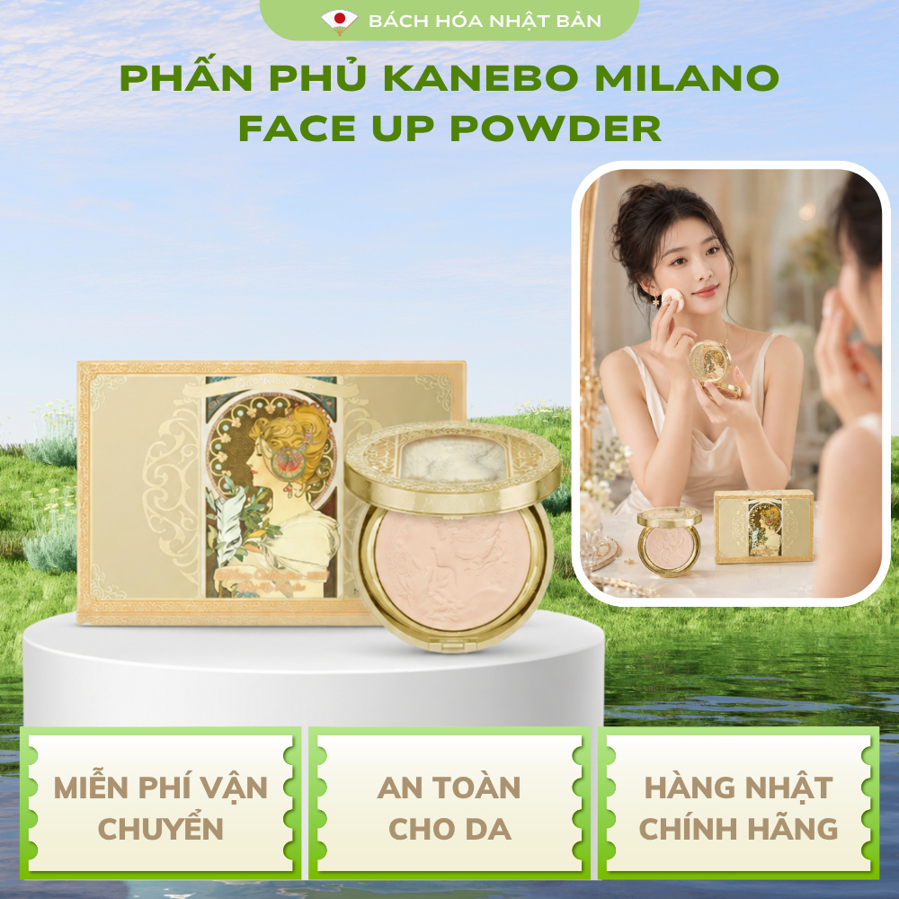 Phấn Phủ Kem Dưỡng Cao Cấp Kanebo Milano Face Up Powder 2025 Fullsize Nhật Bản Mã SK57 Chính Hãng.