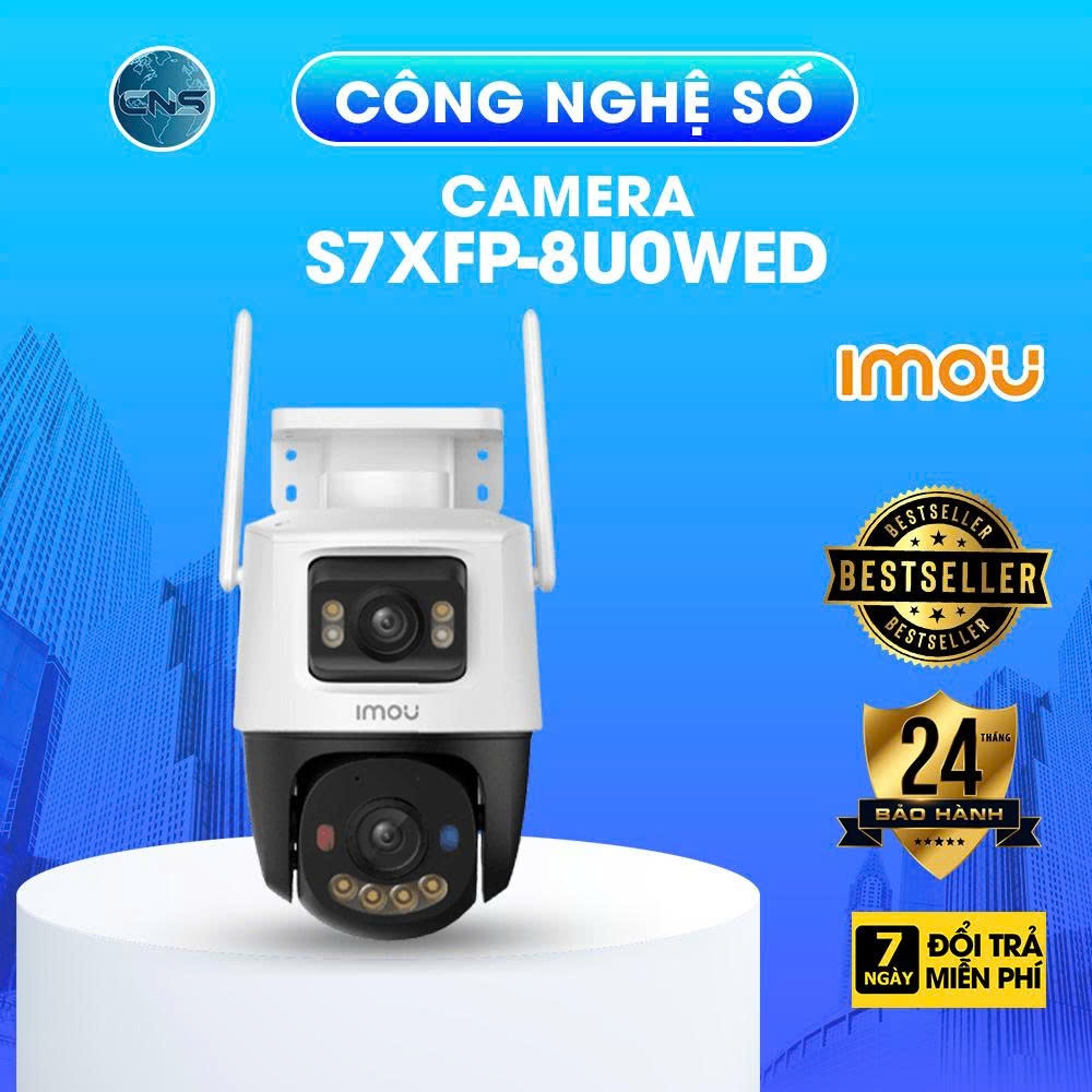 Camera 2 Mắt Ngoài Trời S7XFP-8U0WED 8MP - Camera Wifi IMOU Xoay 360 Độ Full Chức Năng - Bảo Hành Ch