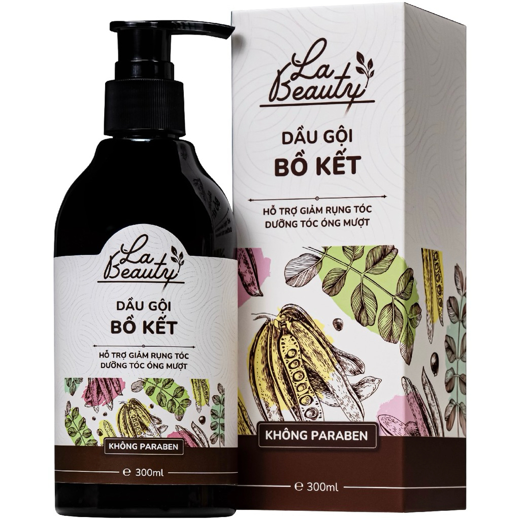 [CHÍNH HÃNG]Dầu gội Bồ Kết cô đặc La Beauty giảm gãy rụng, dưỡng tóc óng mượt (300ml)
