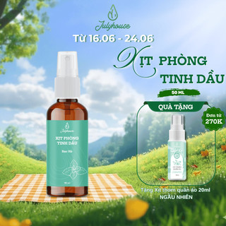 Bình xịt phòng tinh dầu bạc hà 50ml JULYHOUSE the mát sảng khoái