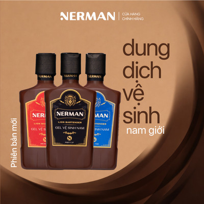 Dung dịch vệ sinh nam giới Nerman Lion Bartender 100G làm sạch, dịu nhẹ cho da
