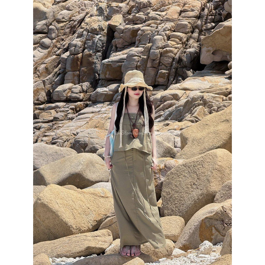 Hion Store - Set áo 2s+ cv xanh đậu size S M