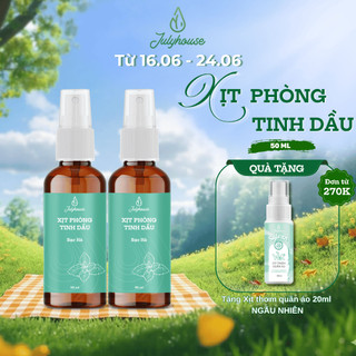 Combo 2 bình xịt phòng tinh dầu bạc hà 50ml/chai JULYHOUSE the mát