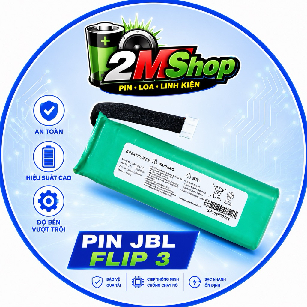 Pin Jbl Flip 3 chính hãng. Thay pin loa flip 3 Chính hãng linh kiện 2mshop