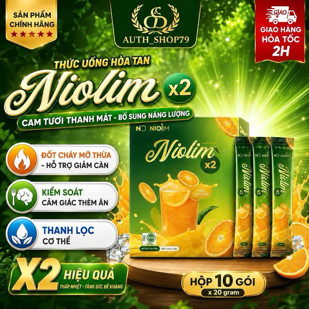 Thực phẩm bảo vệ sức khoẻ Nio Slim x2 giúp Giảm Cân , giảm 2-4 Kg Sau 15 Ngày Hiệu Quả Chính Hãng