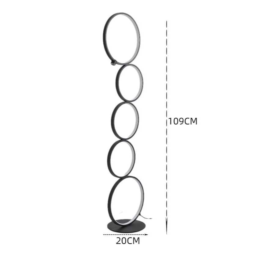 Đèn đứng Tuya Floor Light Rhythm Music RGB/Tuya Smart Light Circle Rhythm Music - 16 triệu màu, App 