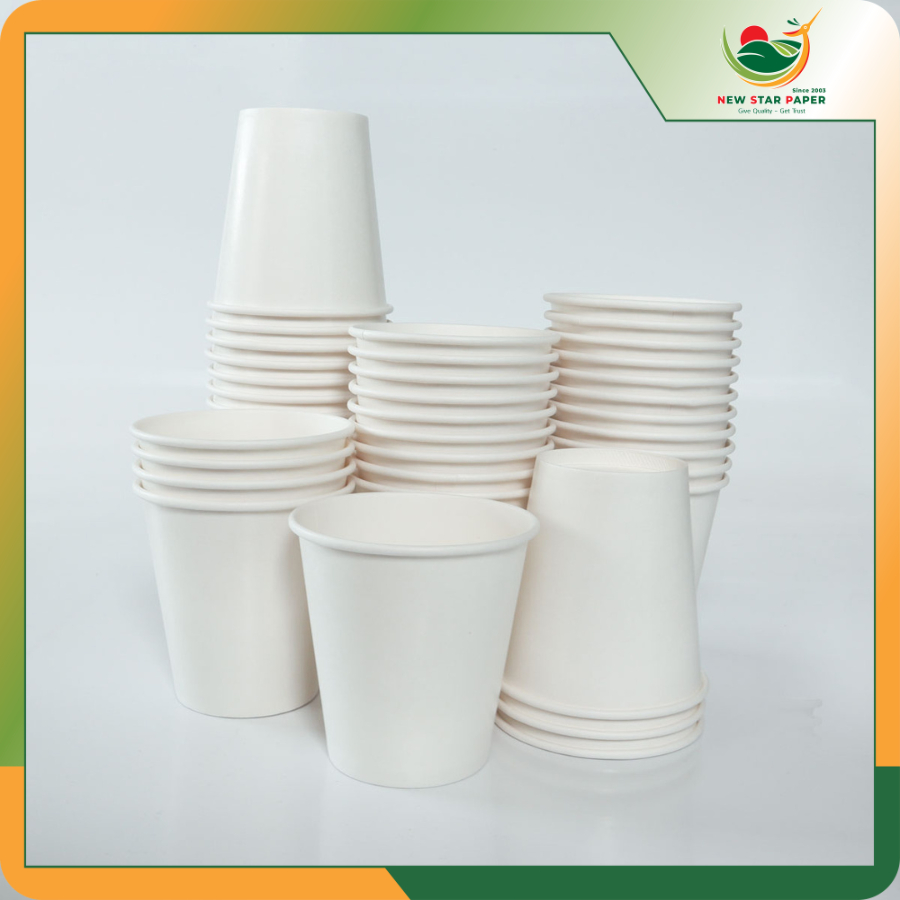 Ly giấy 6.5oz~192ml - Lốc 50 ly giấy trơn
