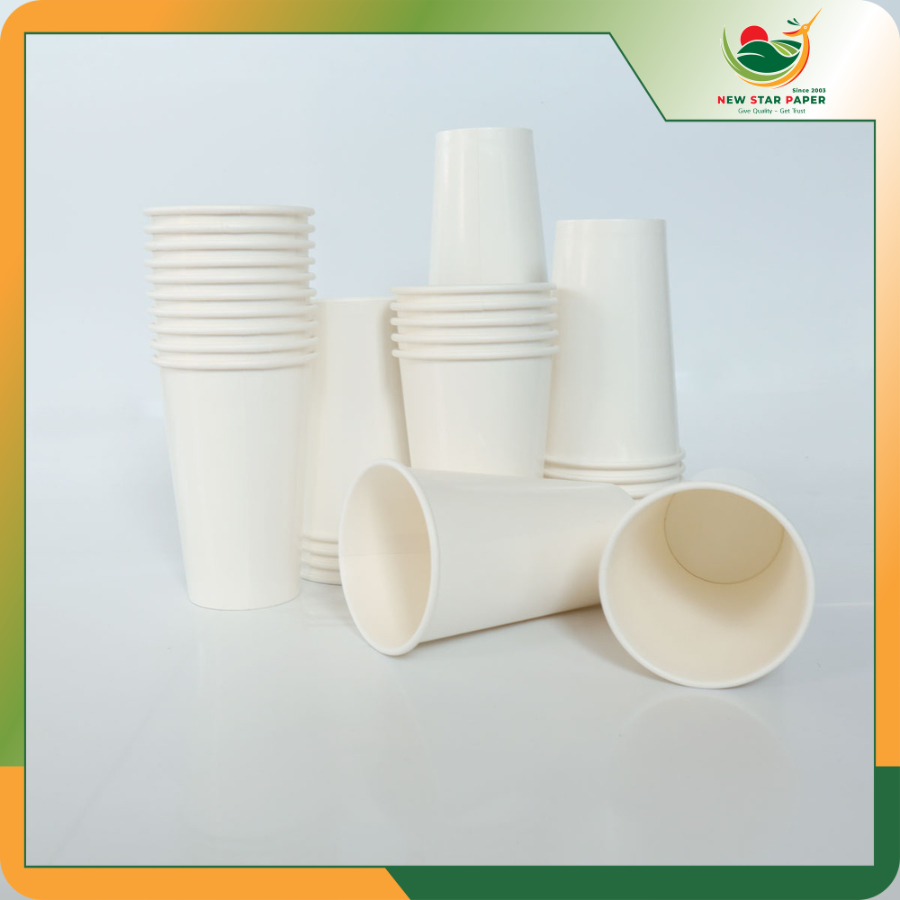 Ly giấy 16oz~472ml - Lốc 50 ly giấy trơn