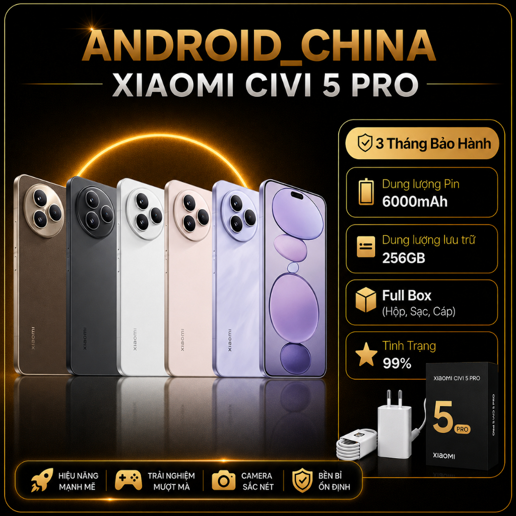 Điện thoại Xiaomi CIVI 5 Pro - Đẹp 99% (Snapdragon 8s Gen 4)