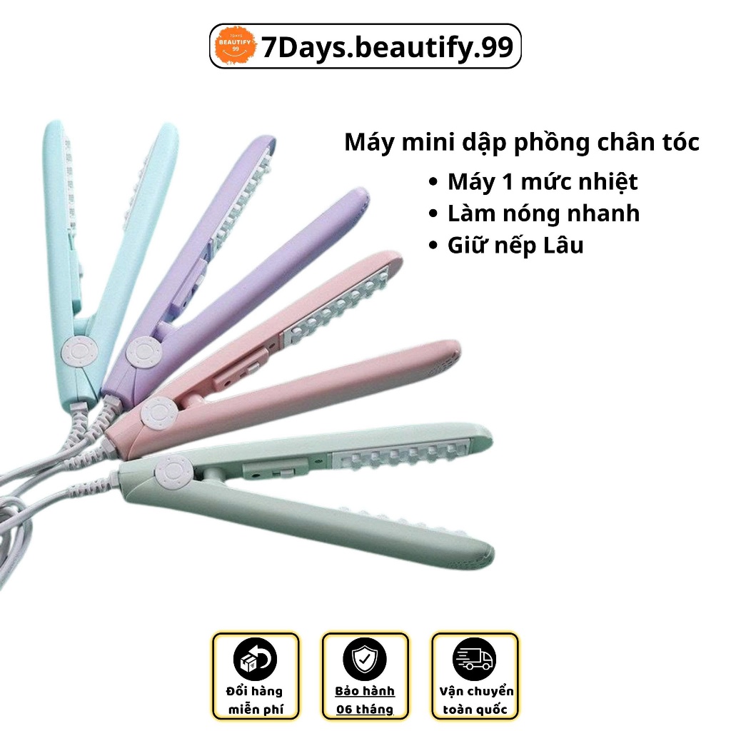 Máy dập phồng chân tóc- Máy dập xù chân tóc mini 02 7Days. Beautify.99 Cao Cấp