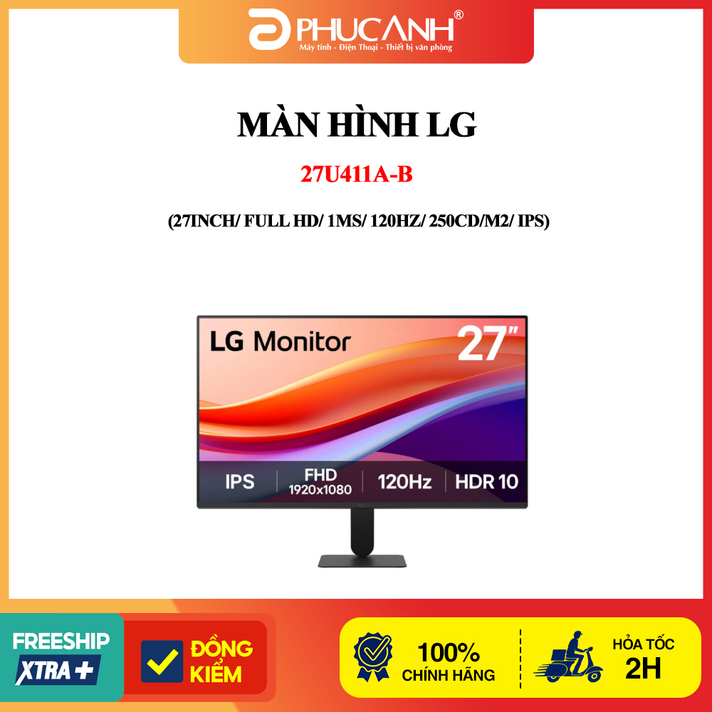 Màn hình LG 27U411A-B (27Inch/ Full HD/ 1ms/ 120Hz/ 250cd/m2/ IPS)