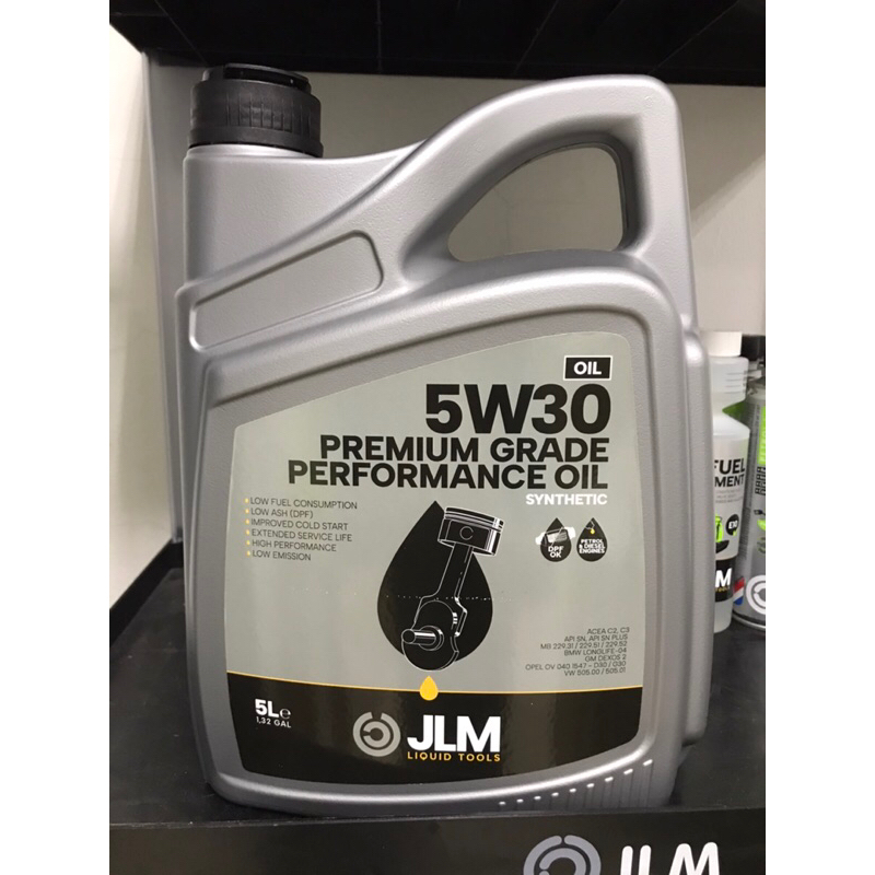 Dầu bôi trơn động cơ - JLM 5W30 can 5 lít (Dầu bôi trơn động cơ ô tô tổng hợp cao cấp - Performa Oil