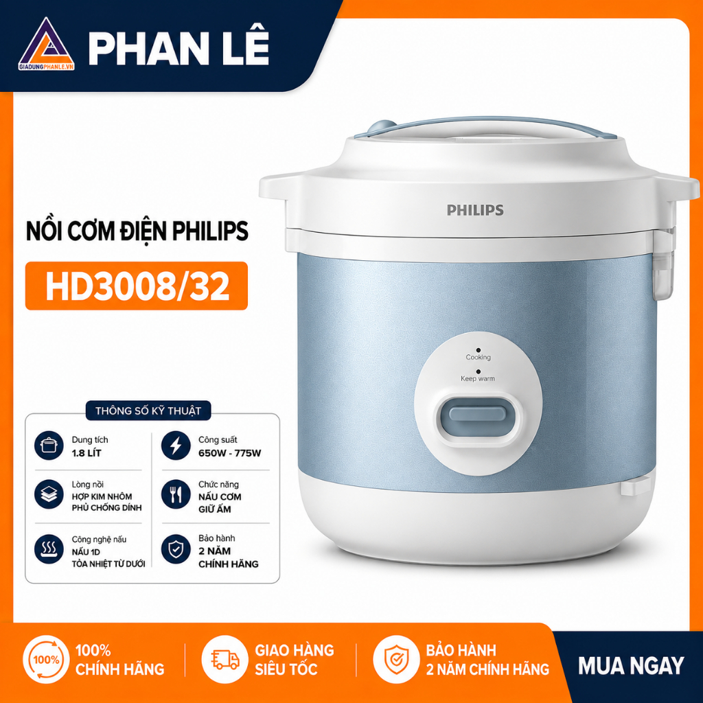 Nồi cơm điện Philips HD3008/32