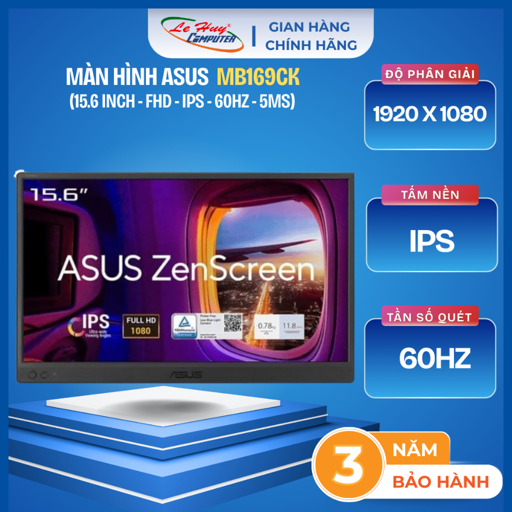 Màn Hình Di Động ASUS ZenScreen MB169CK - Hàng Chính Hãng