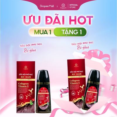 Combo 2 Dầu gội phủ bạc Ric Hair Kohinoor 200ml